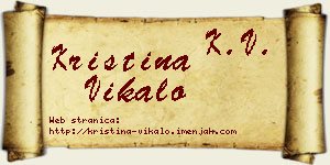 Kristina Vikalo vizit kartica